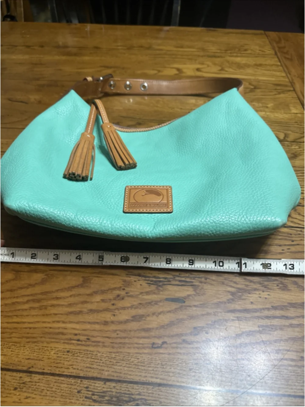Dooney & Bourke Pebble Grain Paige Sac Hobo Bag in Carribean Green